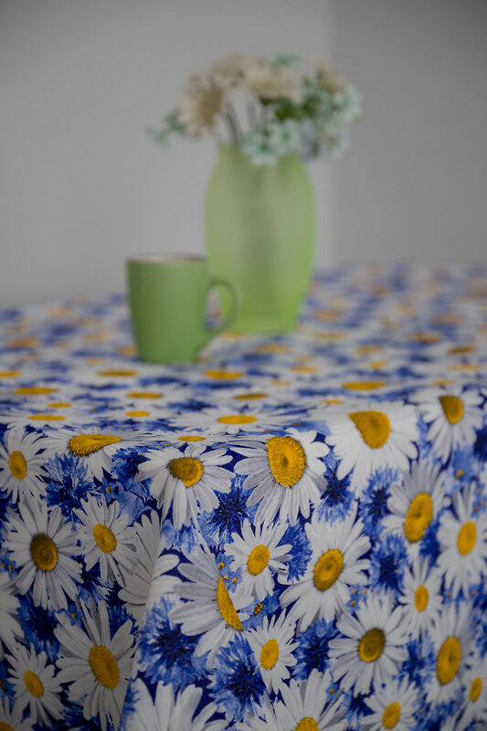 Натали Скатерть 581120 Скатерть Ромашковое поле белый,синий