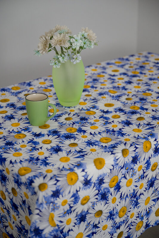 Натали Скатерть 581120 Скатерть Ромашковое поле белый,синий