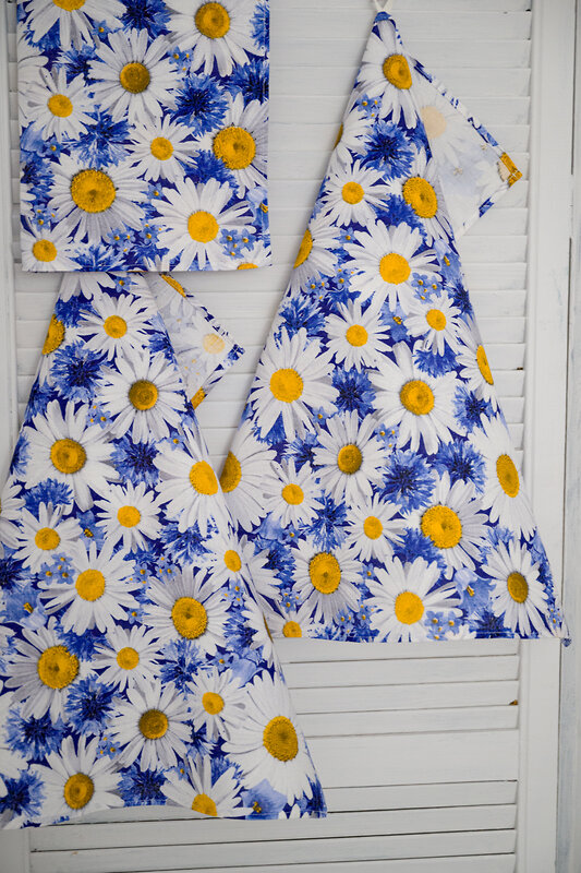 Натали Полотенце 581121 Набор полотенец Ромашковое поле бело-синий