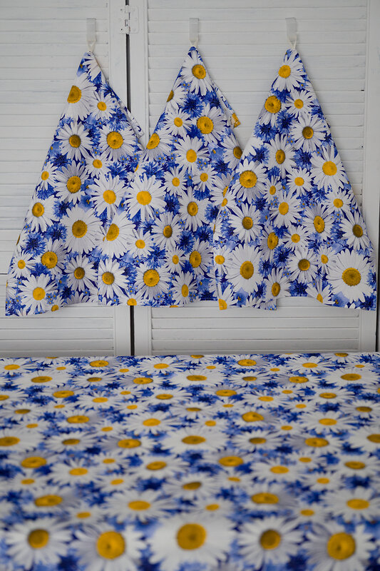 Натали Полотенце 581121 Набор полотенец Ромашковое поле бело-синий