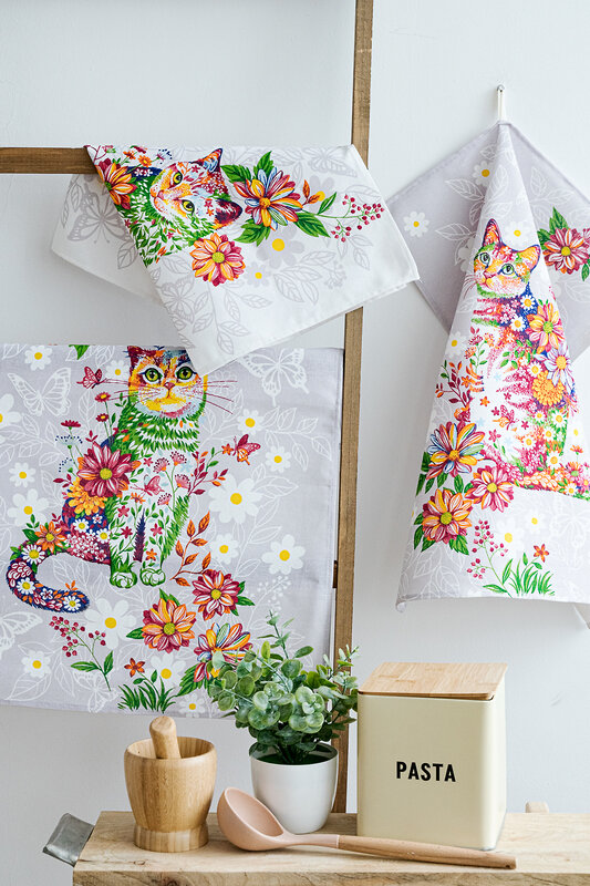 Натали Полотенце 581131 Набор полотенец Чудесный день беж/цветы