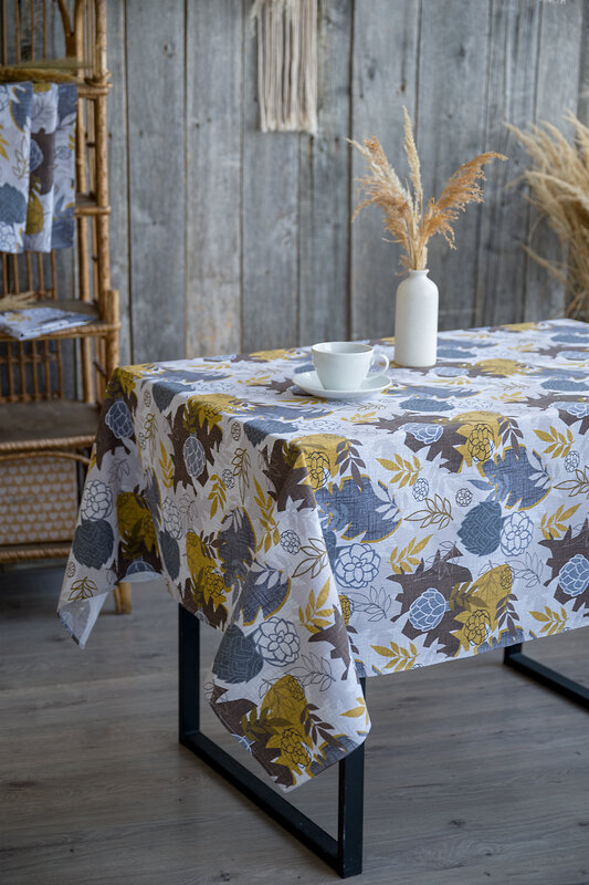 Натали Скатерть 581141 Скатерть Кантри серый+бежевый