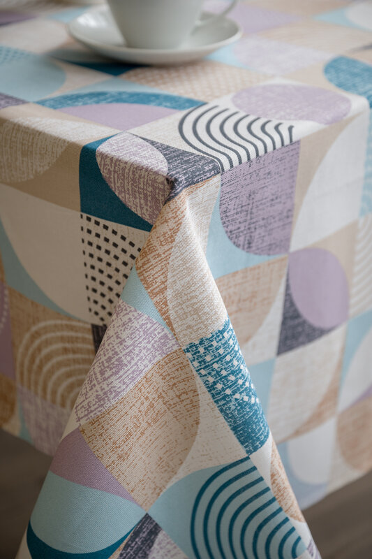 Натали Скатерть 581144 Скатерть Марципан голубой+серый