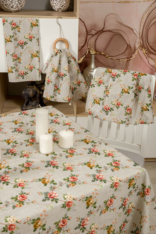 Натали Скатерть 581151 Скатерть Ансамбль серый