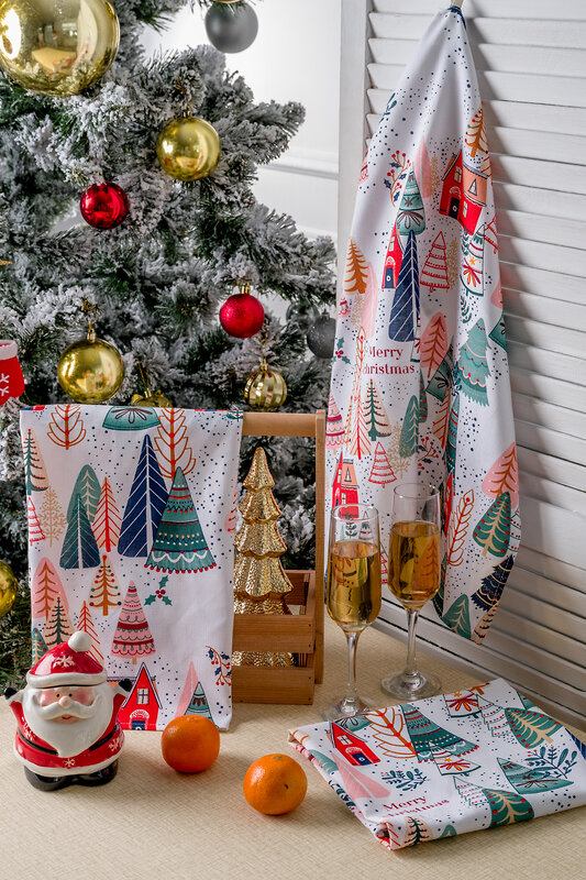 Натали Полотенце 581153 Набор кухонных полотенец Merry Christmas белый