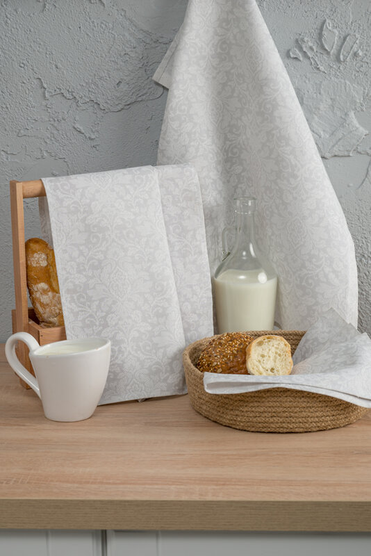 Натали Полотенце 581162 Набор кухонных полотенец Белое кружево белый