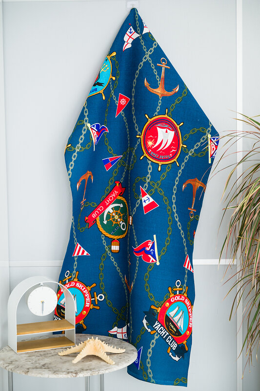 Натали Полотенце 581165 Полотенце пляжное Яхт клуб синий