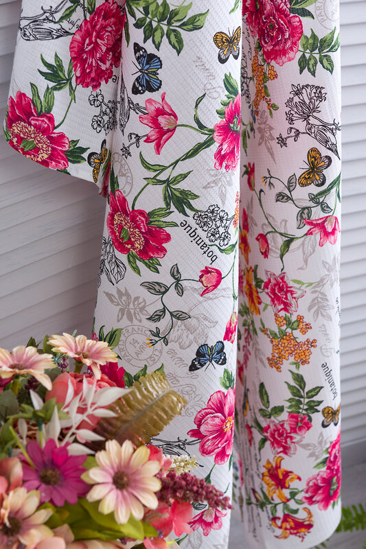 Натали Полотенце 581167 Полотенце банное Флоренция белый/цветы