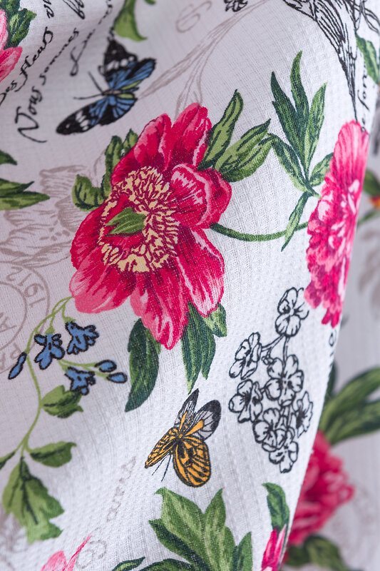 Натали Полотенце 581167 Полотенце банное Флоренция белый/цветы