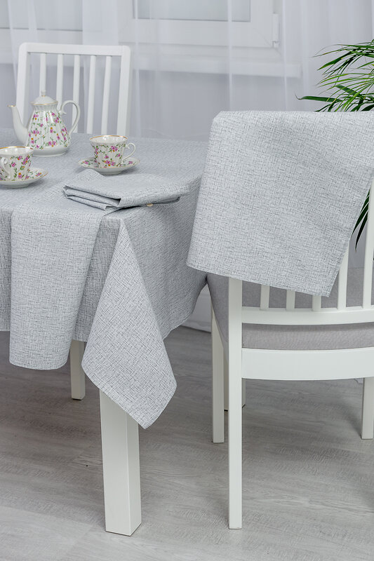 Натали Скатерть 581178 Скатерть Льняное полотно серый