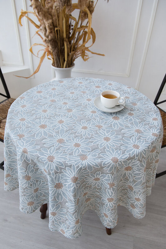 Натали Скатерть 581180 Скатерть София круглая серый