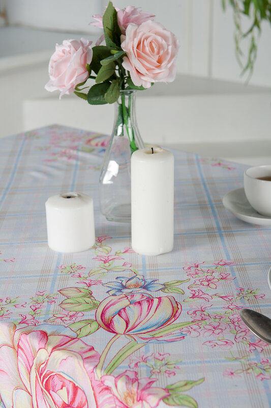 Натали Скатерть 581184 Скатерть Весенний букет голубой