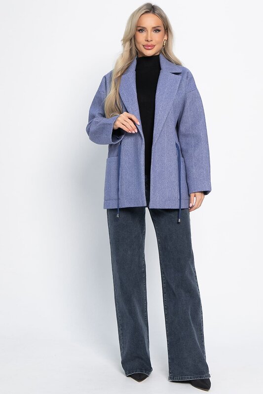 LT Collection Пальто 581272 Б15085-7М синий
