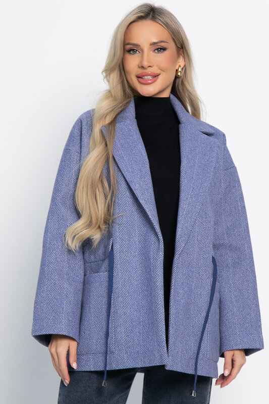 LT Collection Пальто 581272 Б15085-7М синий