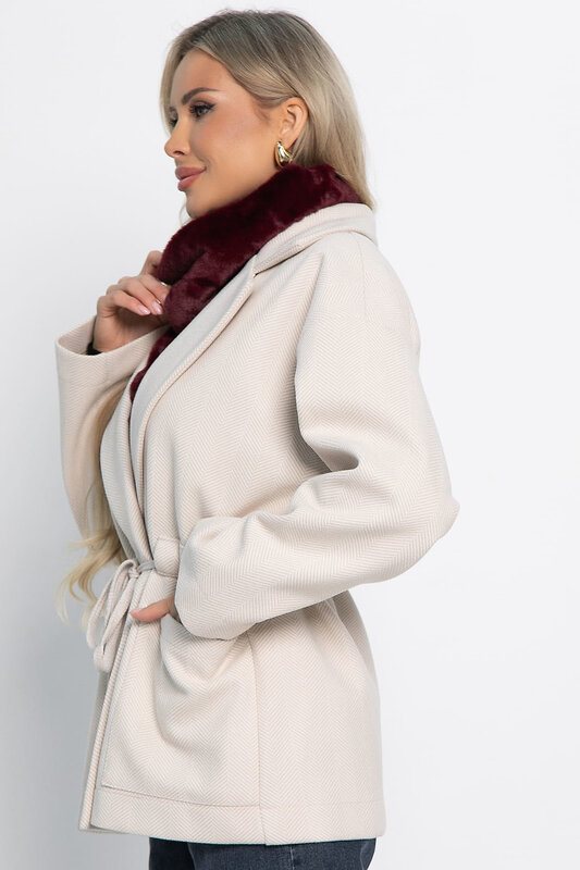 LT Collection Пальто 581273 Б15086-7М бежевый