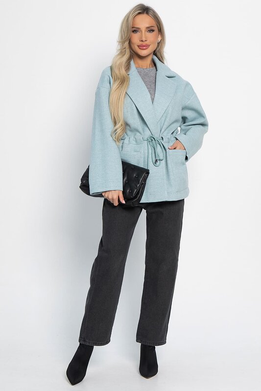 LT Collection Пальто 581274 Б15087-7М голубой