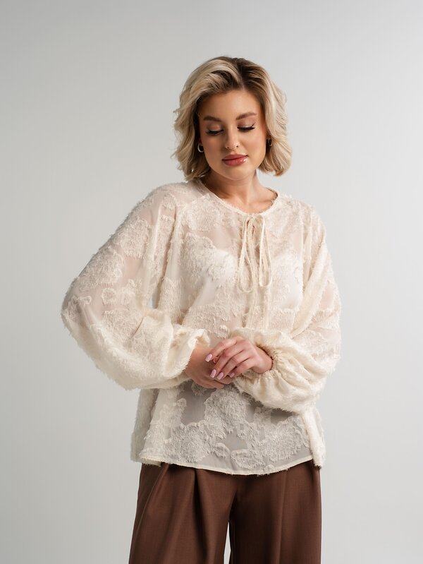 LT Collection Блуза 581277 Б15140-7М молочный