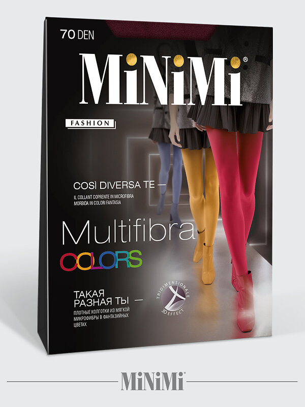 Minimi Колготки 581443 MULTIFIBRA  COLORS 70 XXL 3D Mosto (Бордовый)