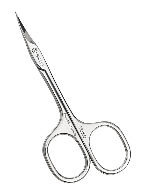 YOKO Ножницы маникюрные для кутикулы изогнутые / Premium Series SN 113, глянцевые, ручная заточка, 10,5 см 581471 28382 