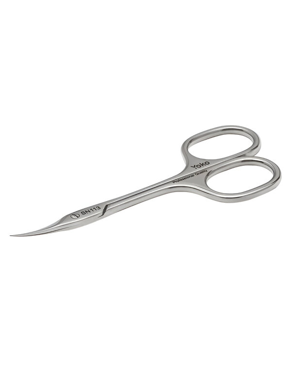 YOKO Ножницы маникюрные для кутикулы изогнутые / Premium Series SN 113, глянцевые, ручная заточка, 10,5 см 581471 28382 