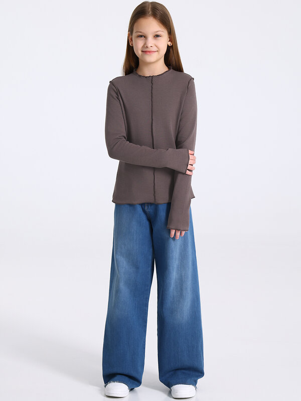 Апрель Лонгслив 581659 1ДДЛД4501200 светло-коричневый