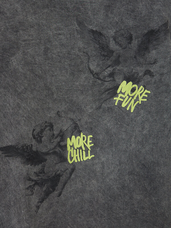 MARK FORMELLE Лонгслив 581704 123434/1 ACID WASH графит +печать