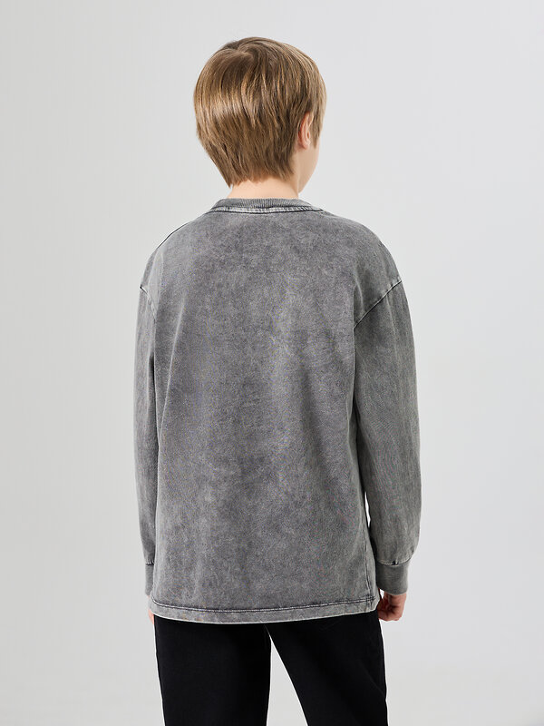 MARK FORMELLE Лонгслив 581704 123434/1 ACID WASH графит +печать