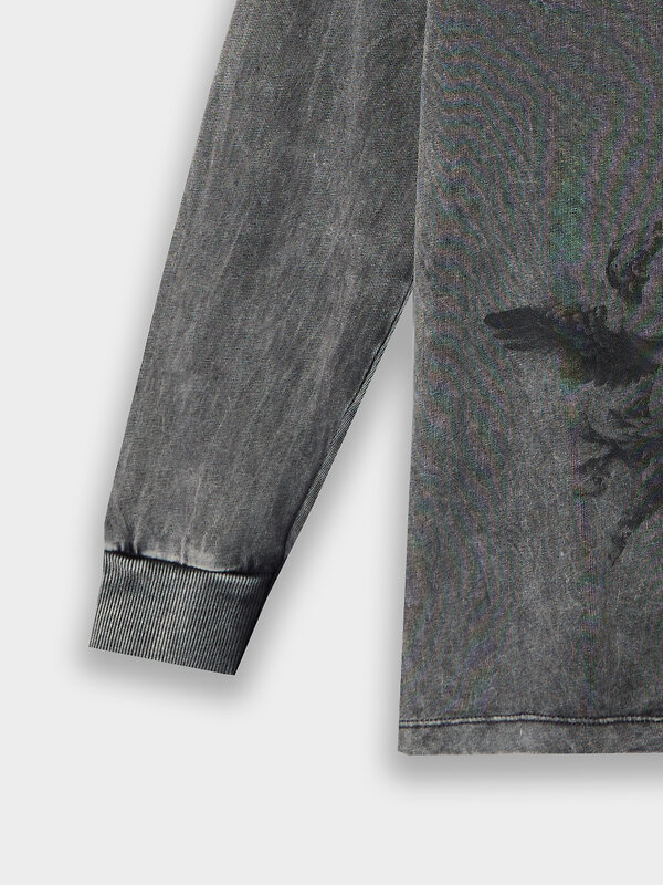 MARK FORMELLE Лонгслив 581704 123434/1 ACID WASH графит +печать