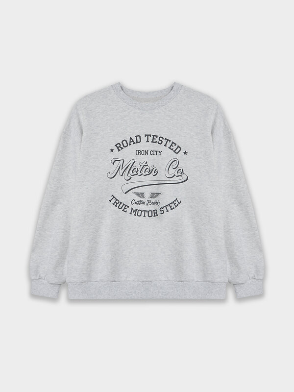 MARK FORMELLE Свитшот 581710 123447 серый меланж +печать