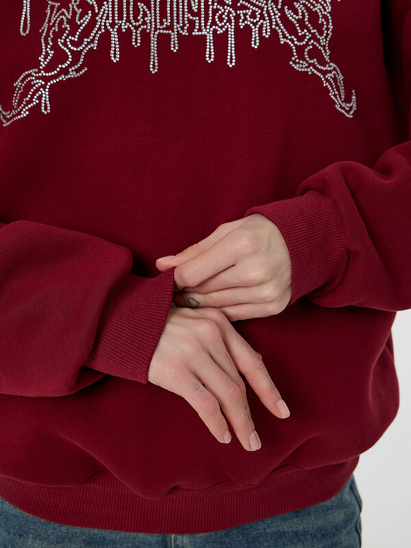 MARK FORMELLE Свитшот 581739 122559 бордо +печать