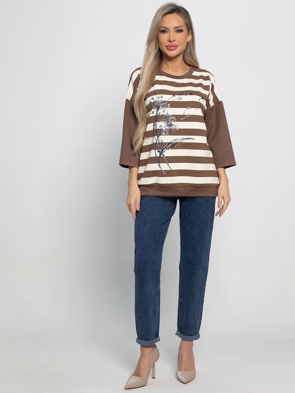 LT Collection Блуза 581789 Б15130-18М коричневый