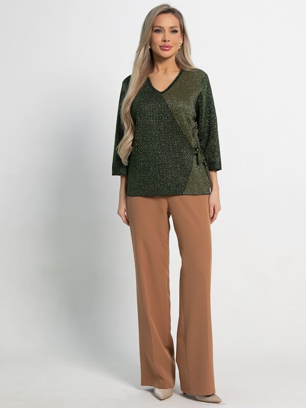 LT Collection Блуза 581792 Б15077-18М оливковый