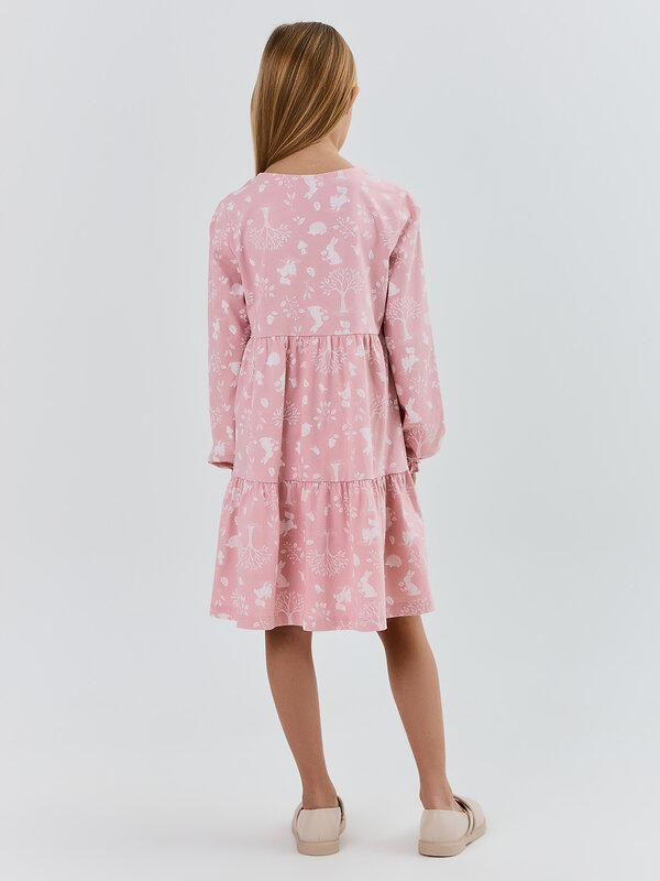 MARK FORMELLE Платье 581823 157985 лесные животные на п.розовом