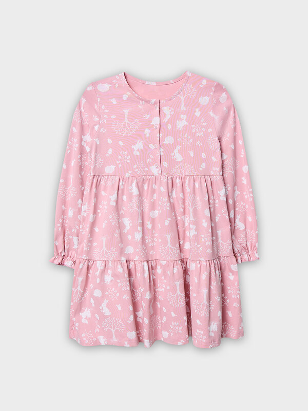 MARK FORMELLE Платье 581823 157985 лесные животные на п.розовом