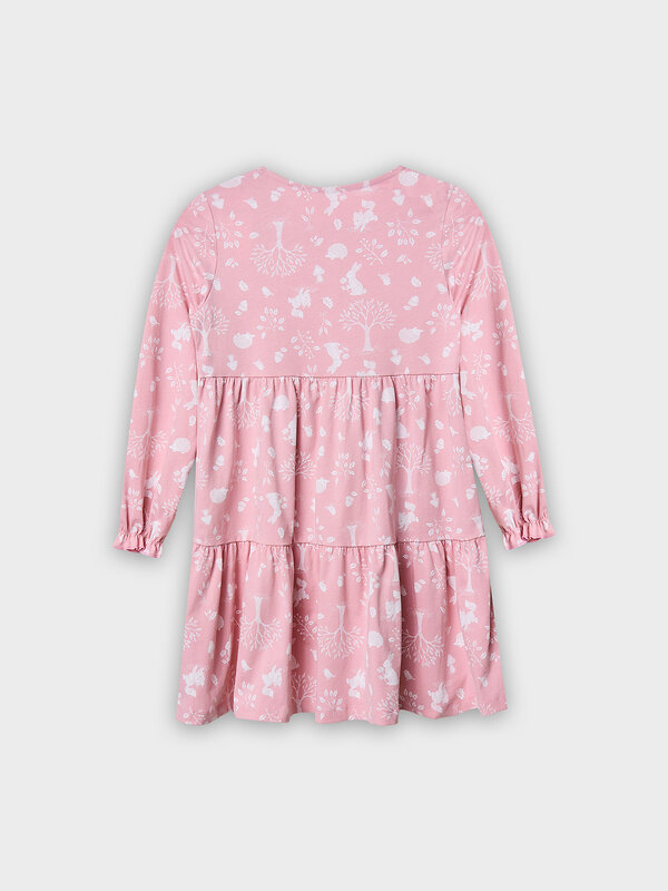 MARK FORMELLE Платье 581823 157985 лесные животные на п.розовом