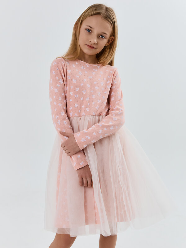 MARK FORMELLE Платье 581824 157988 цветы на св.розовом