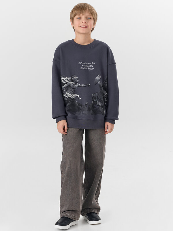 MARK FORMELLE Свитшот 581828 123495 графит +печать