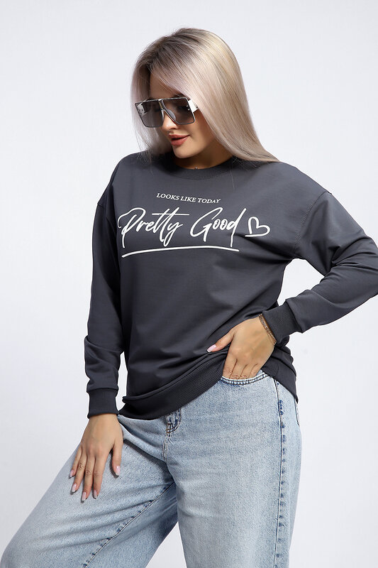 Натали Толстовка 581914 80048 темно-серый