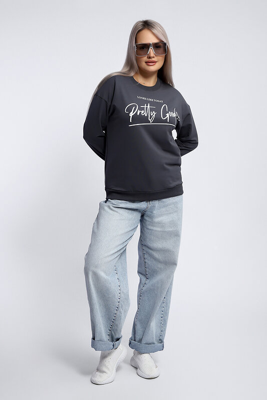 Натали Толстовка 581914 80048 темно-серый