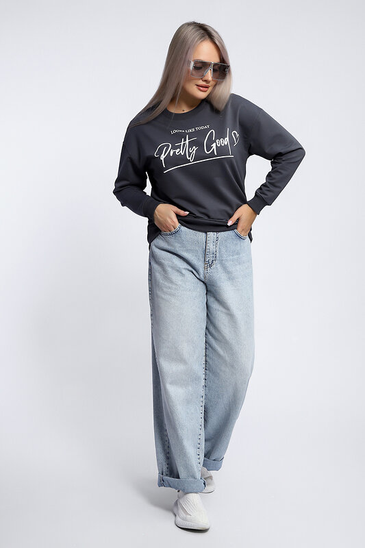 Натали Толстовка 581914 80048 темно-серый