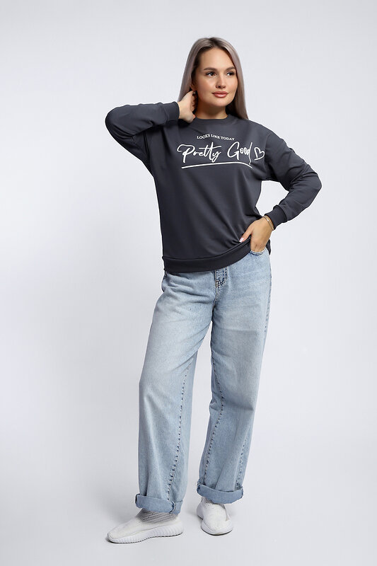 Натали Толстовка 581914 80048 темно-серый