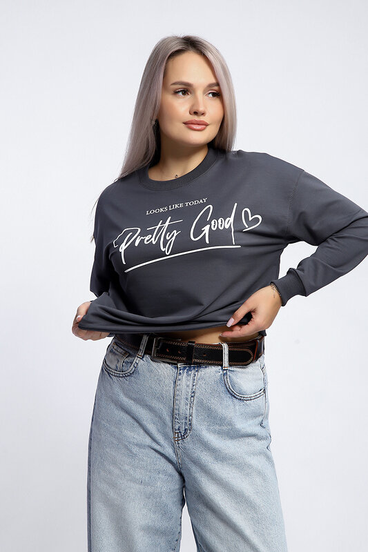 Натали Толстовка 581914 80048 темно-серый