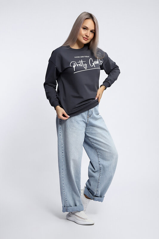 Натали Толстовка 581914 80048 темно-серый