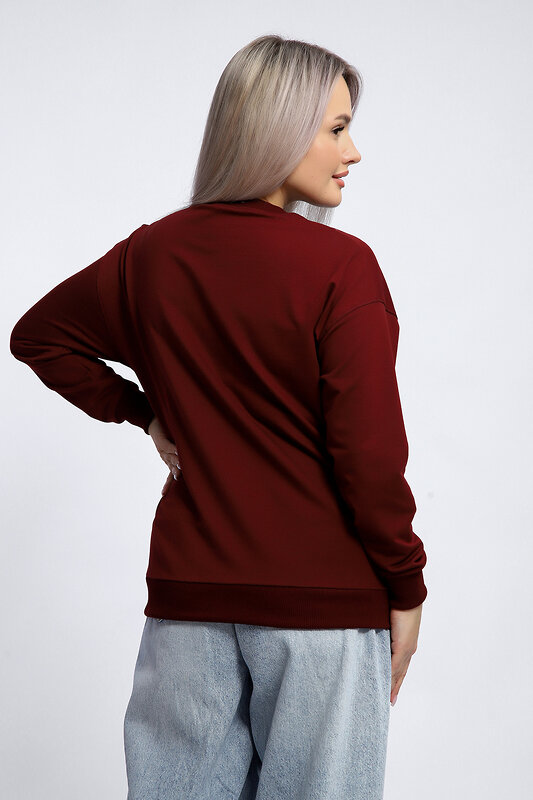 Натали Толстовка 581923 80047 бордовый