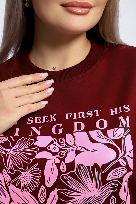 Натали Толстовка 581923 80047 бордовый