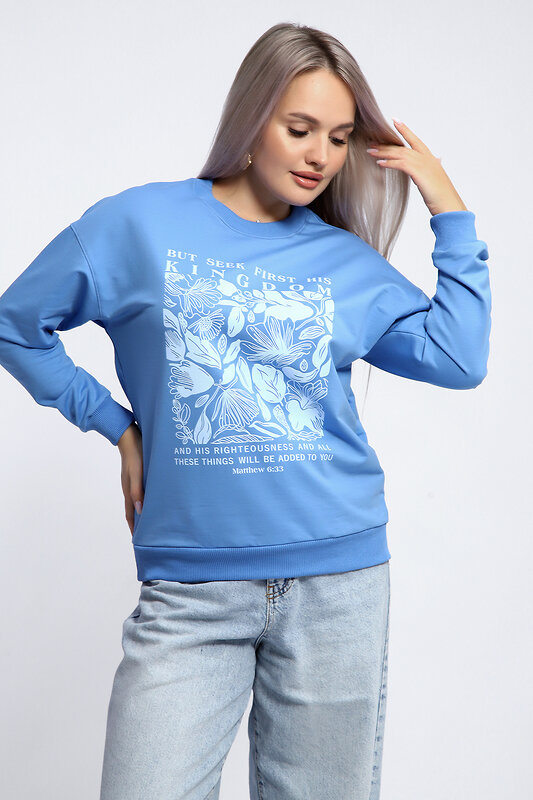 Натали Толстовка 581924 80047 голубой