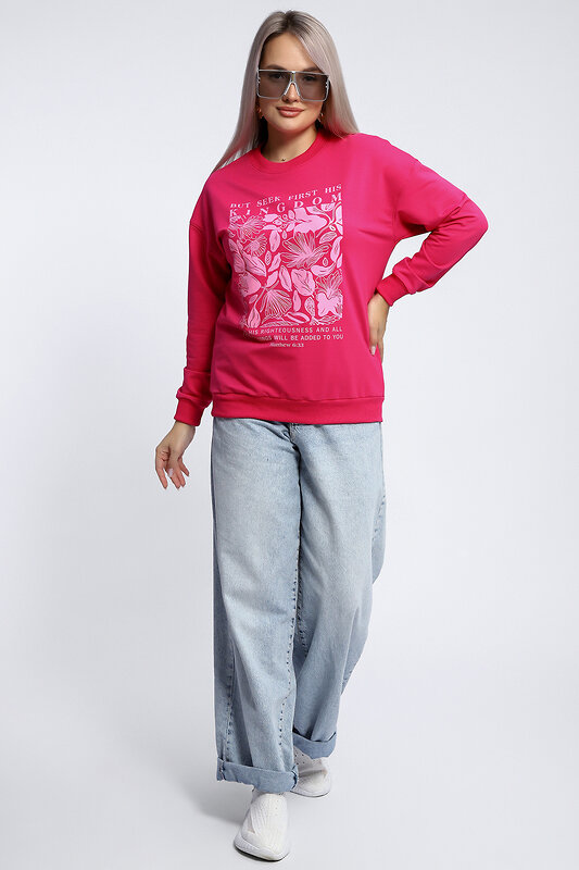 Натали Толстовка 581926 80047 фуксия