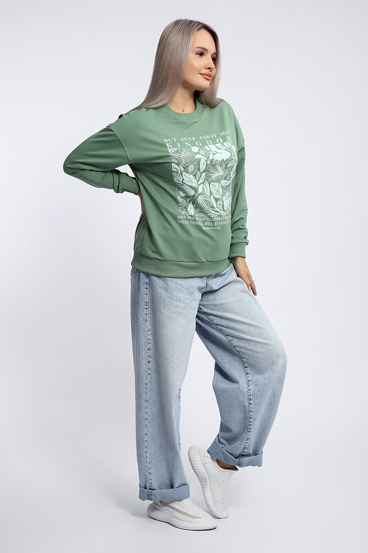 Натали Толстовка 581927 80047 фисташка