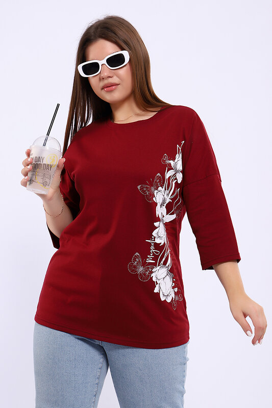 Натали Туника 581929 80045 бордовый