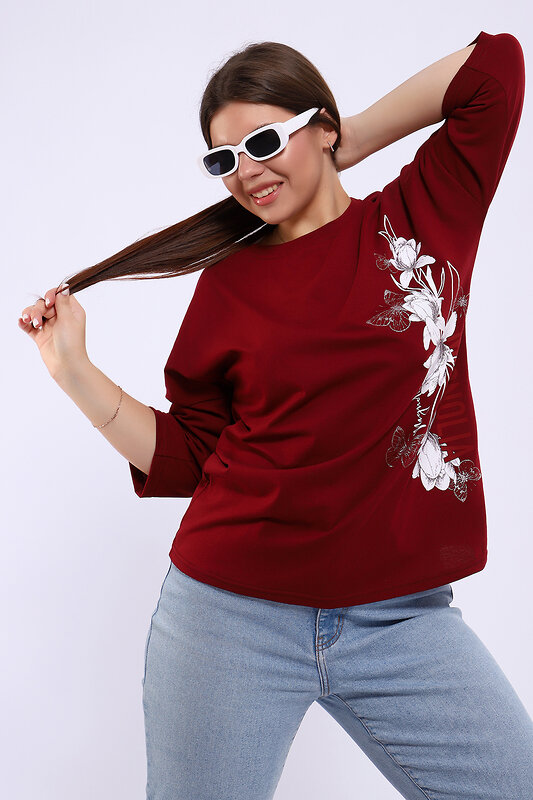 Натали Туника 581929 80045 бордовый